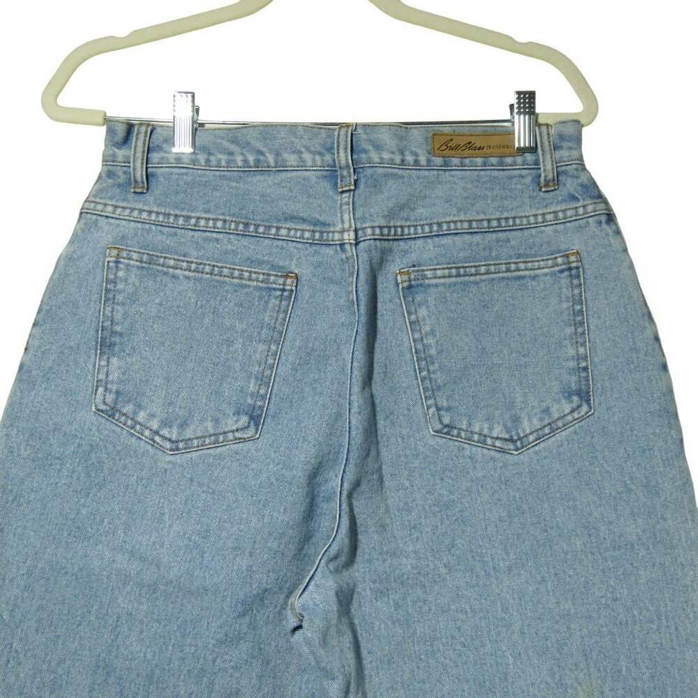 VTG 90s BARREL 10 High Waist Blue Jeans Crop Light Wash Mom Tapered Relaxed - Picture 5 of 9